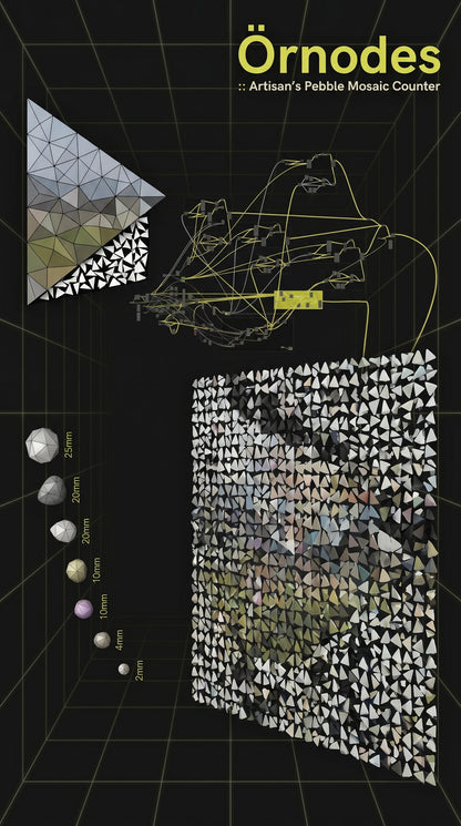 Örnodes [ORN] Artisan's Pebble Mosaic Counter [Blender GeoNodes]
