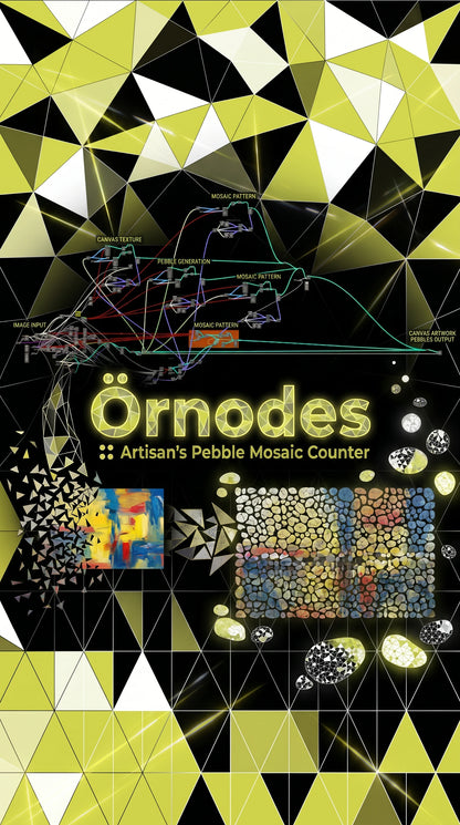 Örnodes [ORN] Artisan's Pebble Mosaic Counter [Blender GeoNodes]